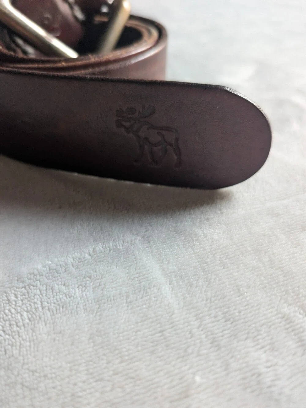 Abercrombie & Fitch Mens Brown Leather Belt Size 32 Y2K Vintage AF